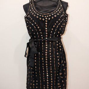 BEBE Studded Chiffon Dress XXS